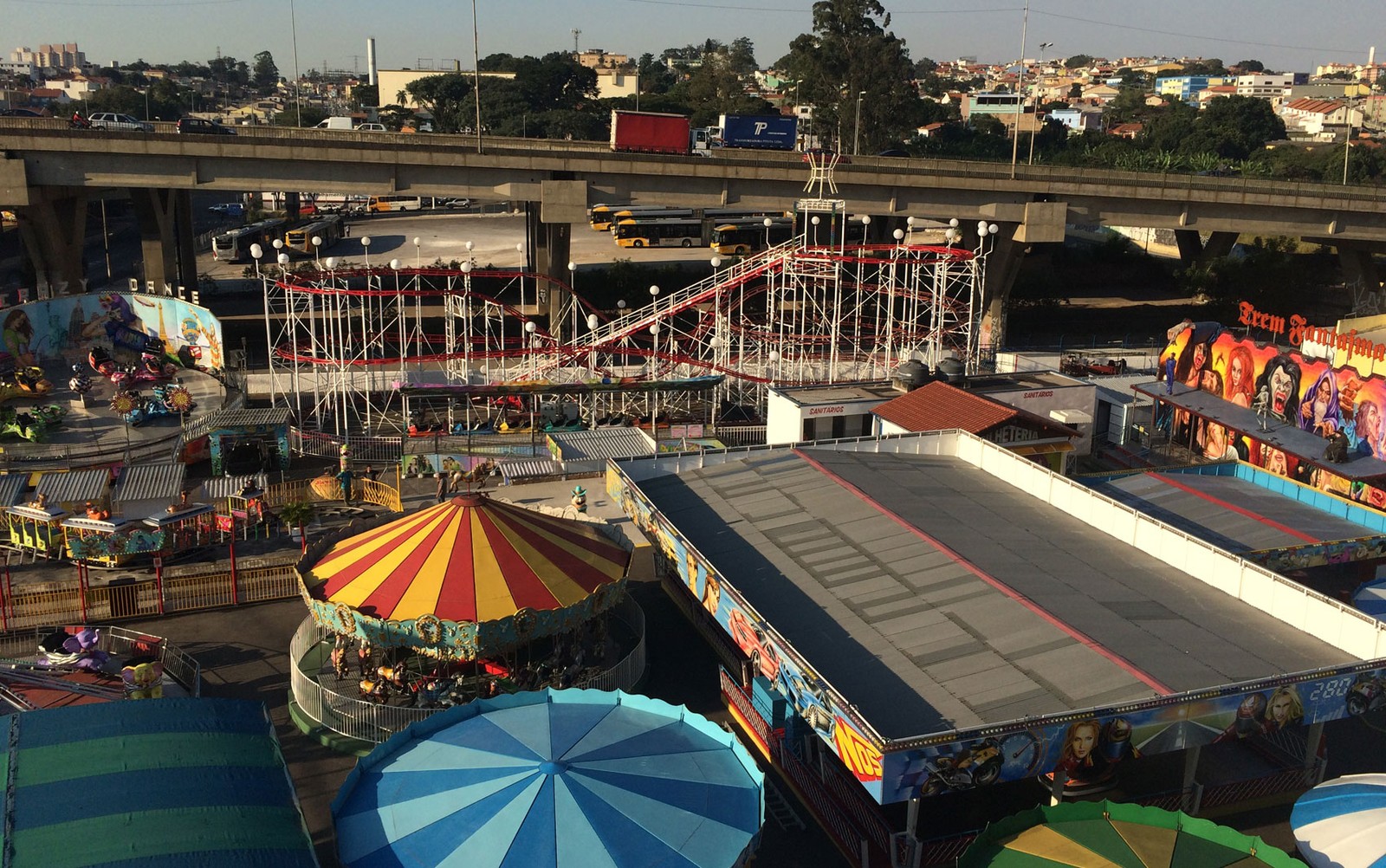Parque Marisa, visto do alto da roda gigante, fica na Zona Leste de São Paulo (Foto: Glauco Araújo/G1)